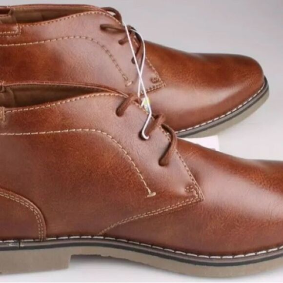 ?️ Steve Madden P-Symin Dress & Comfort Short Chukka Boot Cognac Brown NIB 11 ?